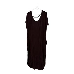 Annabelle Chocolate Brown Maxi Dress with pockets